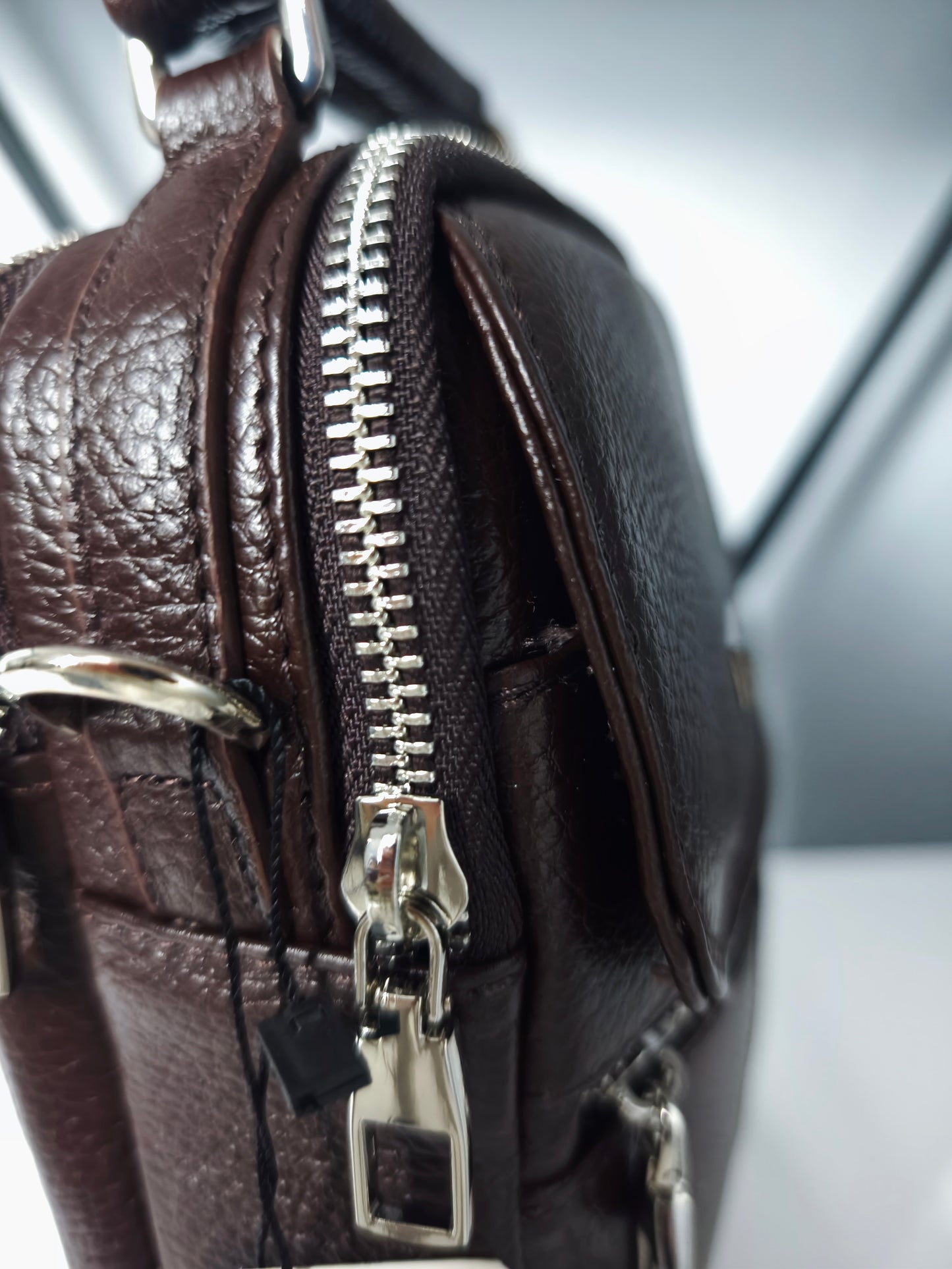 Hakiki Deri Erkek El ve Bel Çantası – Kahverengi | M&E&Y Deri