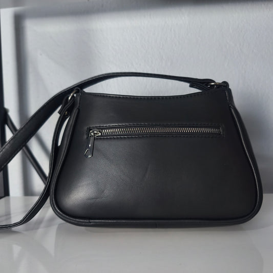 “Mira” Kadın Hakiki Deri Omuz Çantası – Siyah | M&E&Y Deri