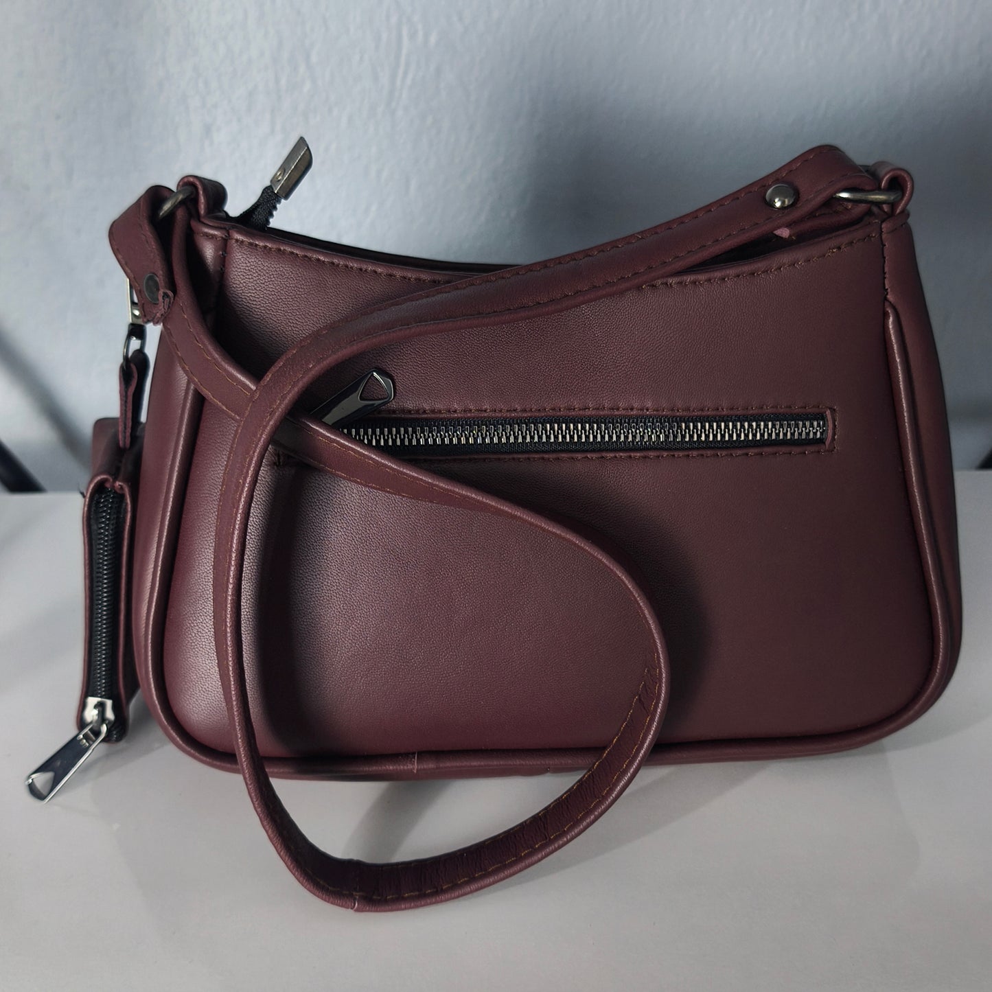 Lina Kadın Çantası – Mürdüm | M&E&Y Deri