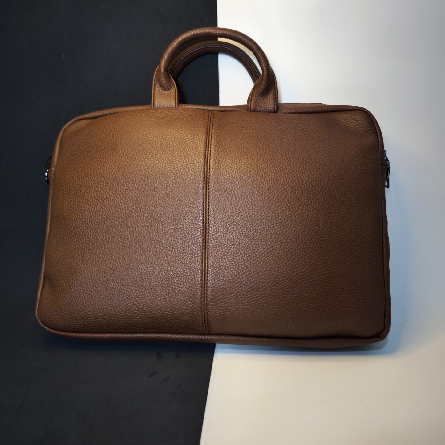 Kahverengi Suni Deri Evrak Çantası