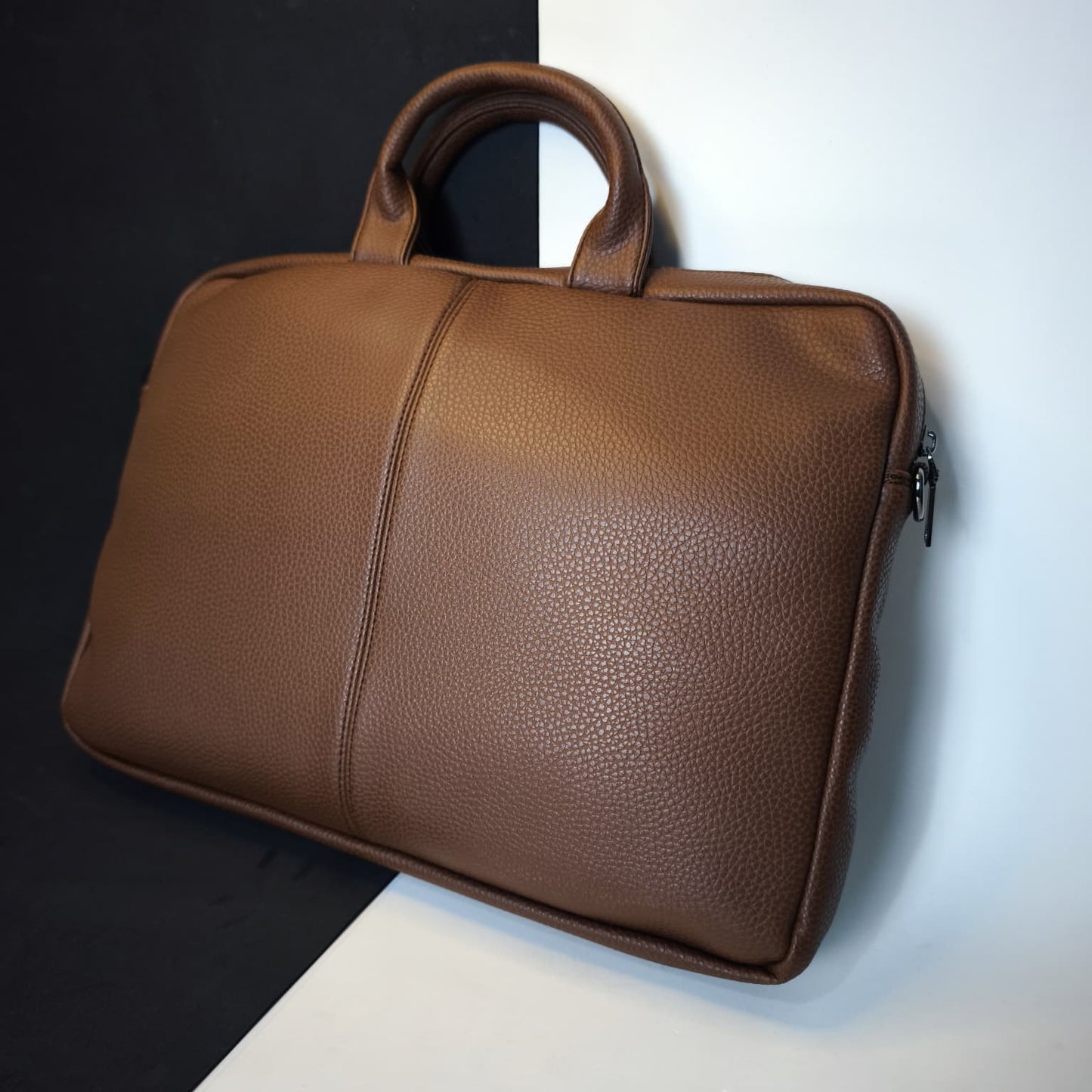 Kahverengi Suni Deri Evrak Çantası