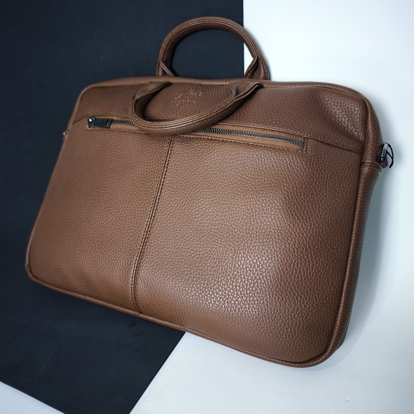 Kahverengi Suni Deri Evrak Çantası