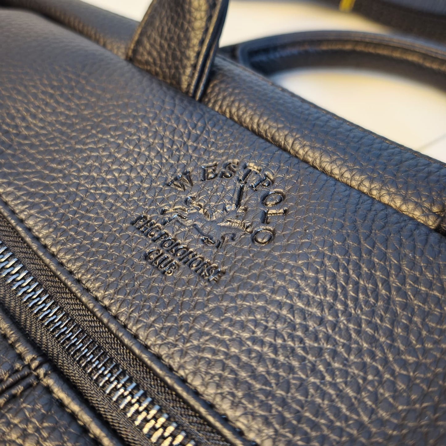 Siyah Suni Deri Evrak & Laptop Çantası